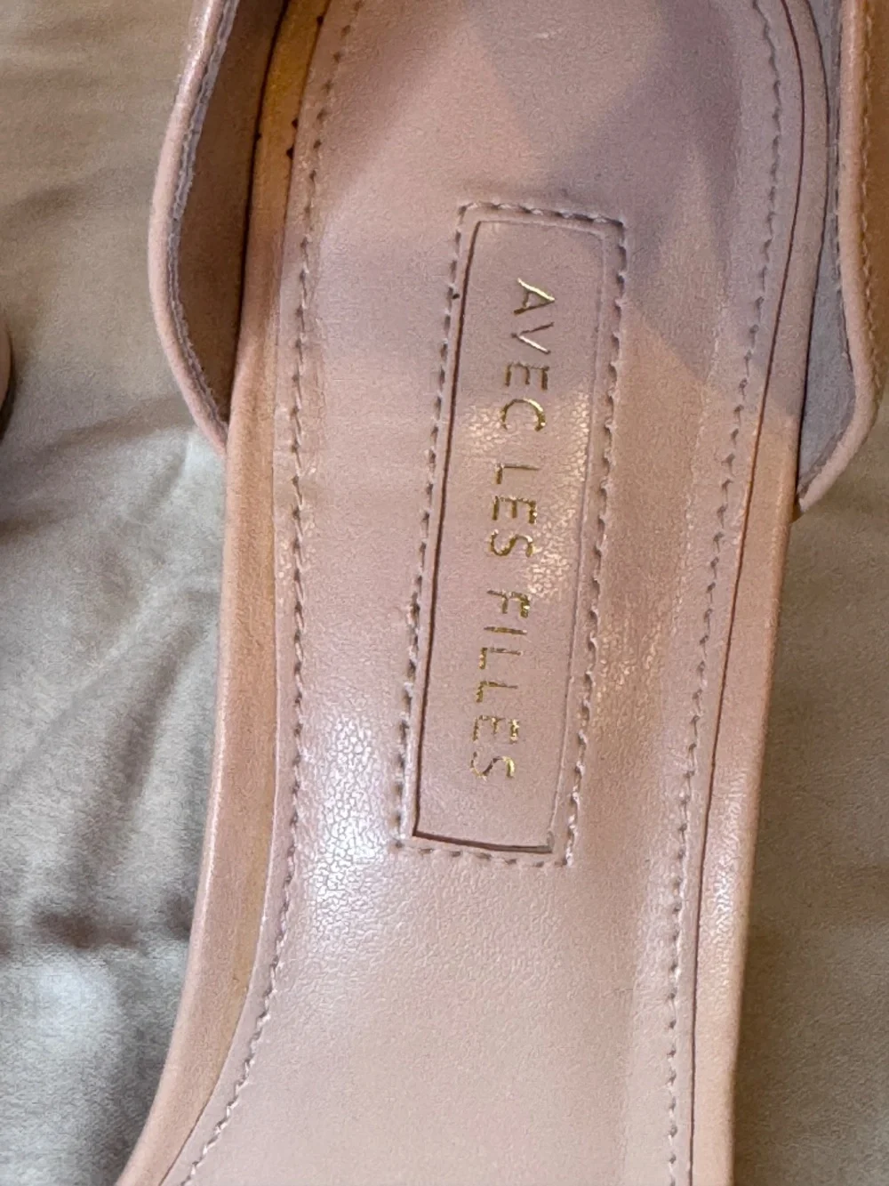 Gorgeous Avec Les Filles Soft Pink Square Heel With Ankle Strap